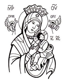 Virgen del Perpetuo Socorro Virgen del Perpetuo Socorro colorear