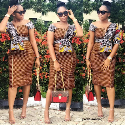 ankara short gown