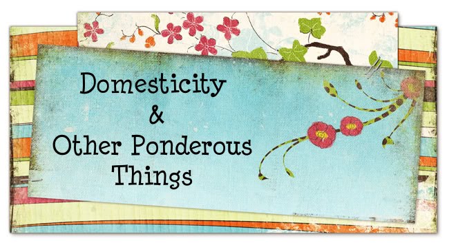 Domesticity and.... Other Ponderous Things