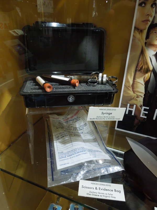 Hollywood Movie Costumes and Props Actual props from Heroes on display... Original film