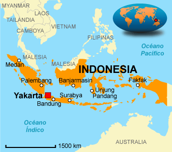 Resultado de imagem para indonésia mapa