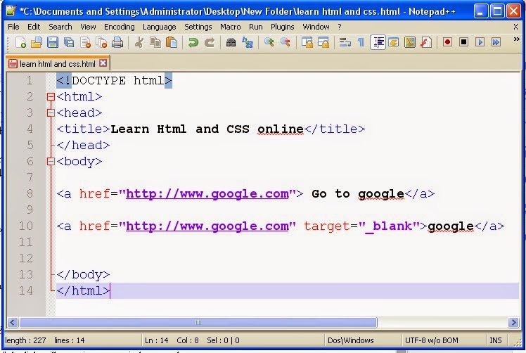 learn html and css online for begineers