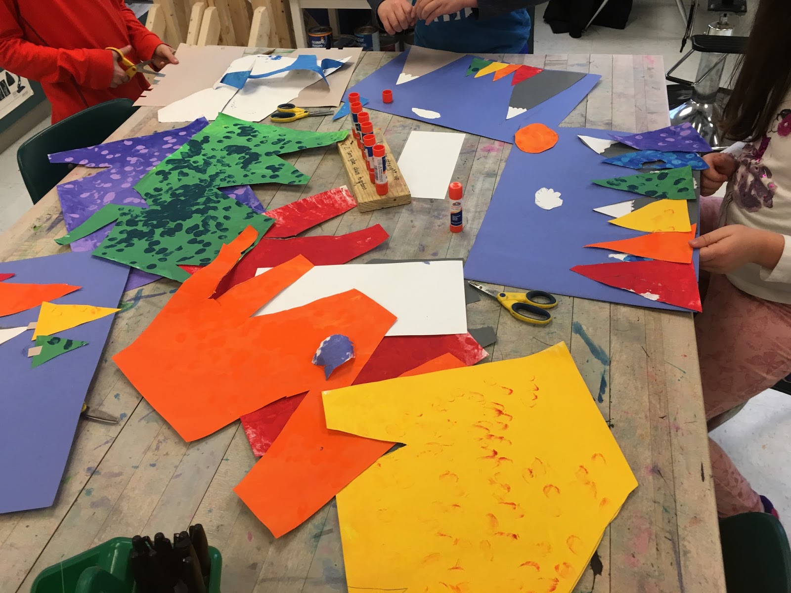 Art Room Blog Painted Paper Color Wheel Forest...