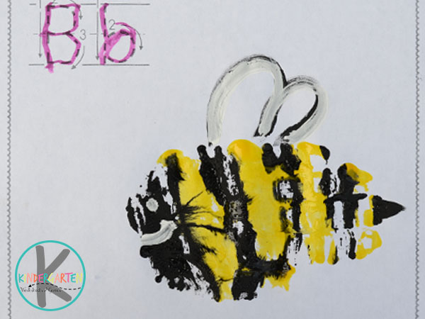 add wings to the letter b bee alphabet craft
