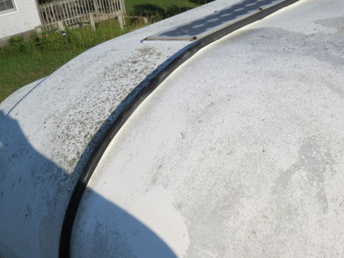 clean fiberglass trailer exterior