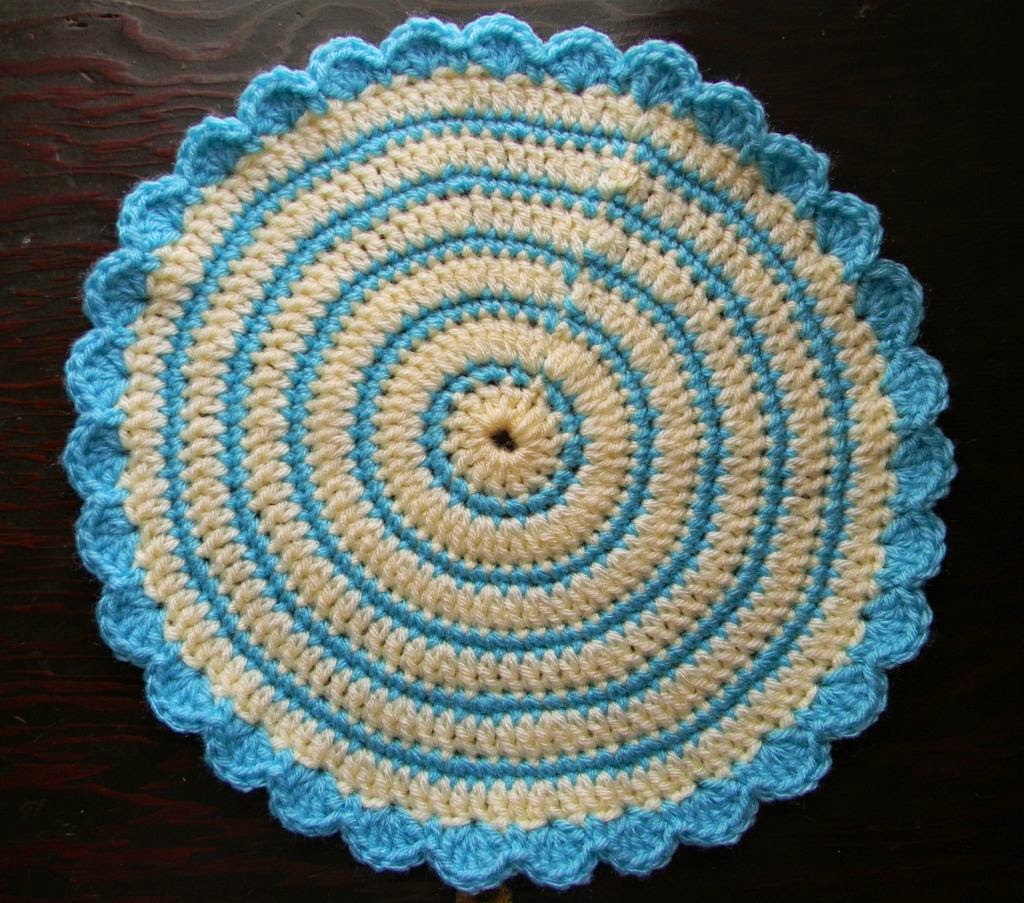 Crocheted Round Mat - Fruit Bowl, Plant Pot, etc.