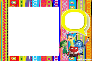 Cumpleaños de Del Revés: Invitaciones para Imprimir Gratis. Para hacer invitaciones, tarjetas, marcos de fotos o etiquetas, para imprimir gratis de Intensamente o Del Revés.