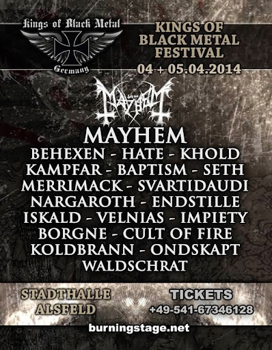 Kings of Black Metal festival 2014 at Stadthalle @ Alsfeld, Hessen, Germany 04 & 05/04/2014