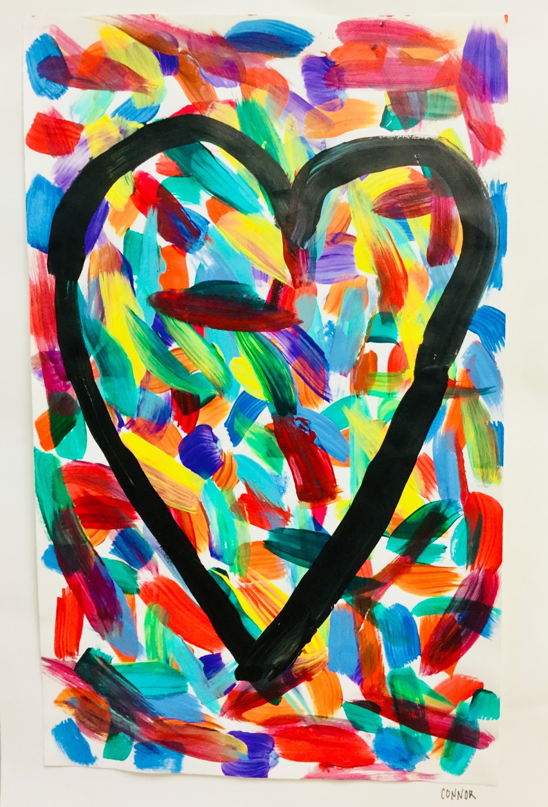 2 Soul Sisters Art Ed Painting Confetti on Jim Dine Hearts