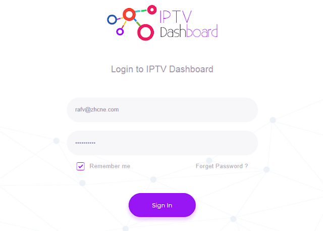 Halaman login IPTV Trial Cara Membuat Akun IPTV Trial Unlimited