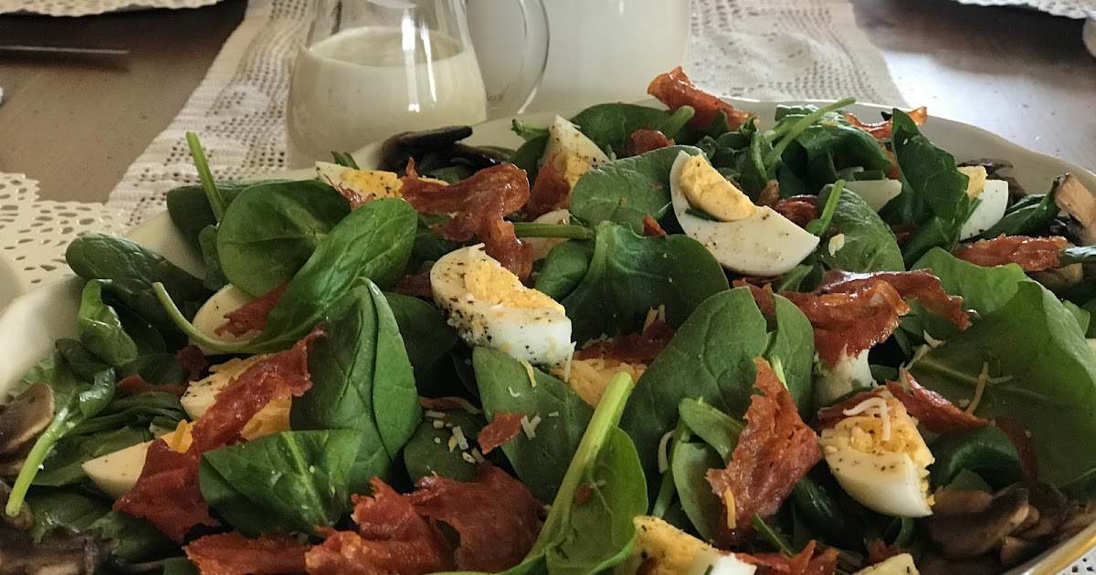 Mennonite Girls Can Cook Spinach Salad with Crisp Hot Capicola