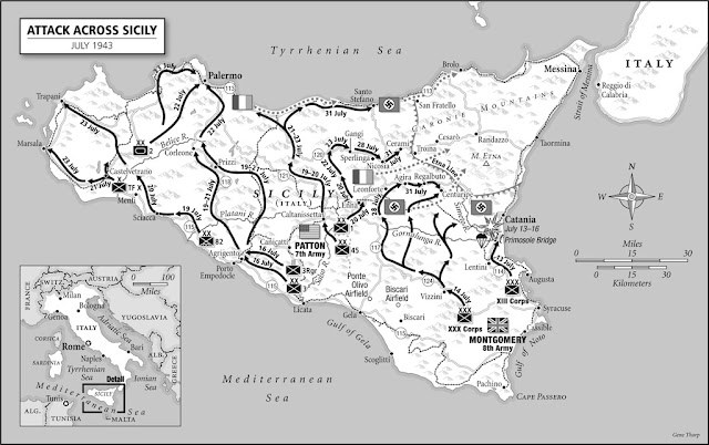 Map of Sicilian campaign World War II worldwartwo.filminspector.com