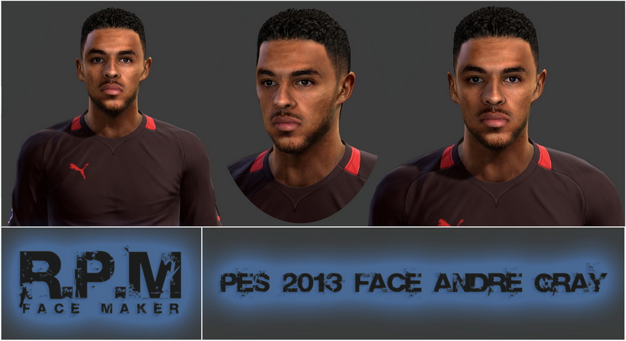pes-modif: Pes 2013 Andre Gray Face By R.P.M