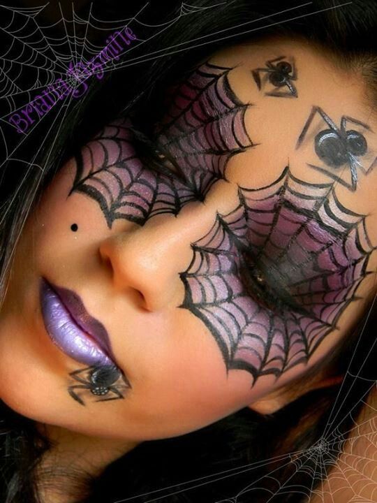 IDISFRAZ ideas para tu disfraz: Telaraña en la cara, maquillajes halloween