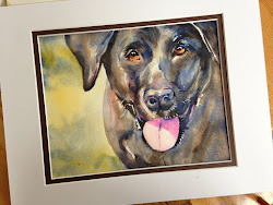 lab painting watercolor maria pet portrait