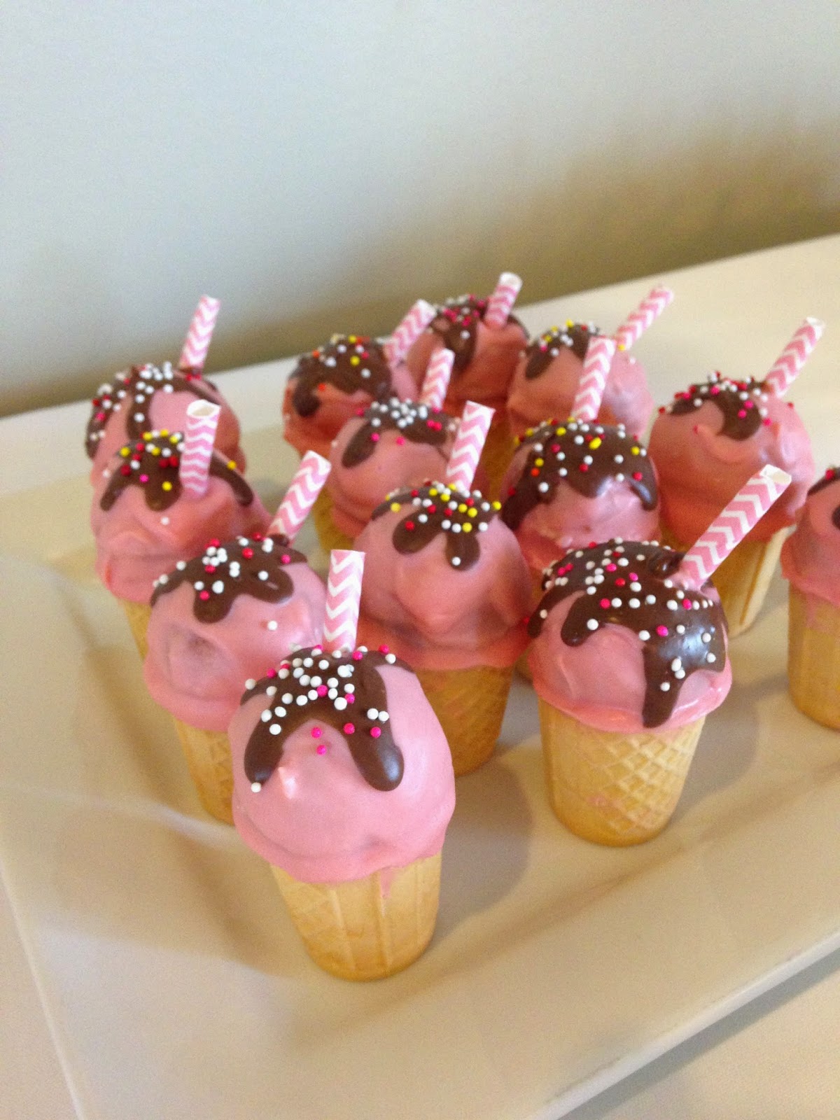 Ice Cream Cone Cake or Brownie Pops Purple Chocolat Home