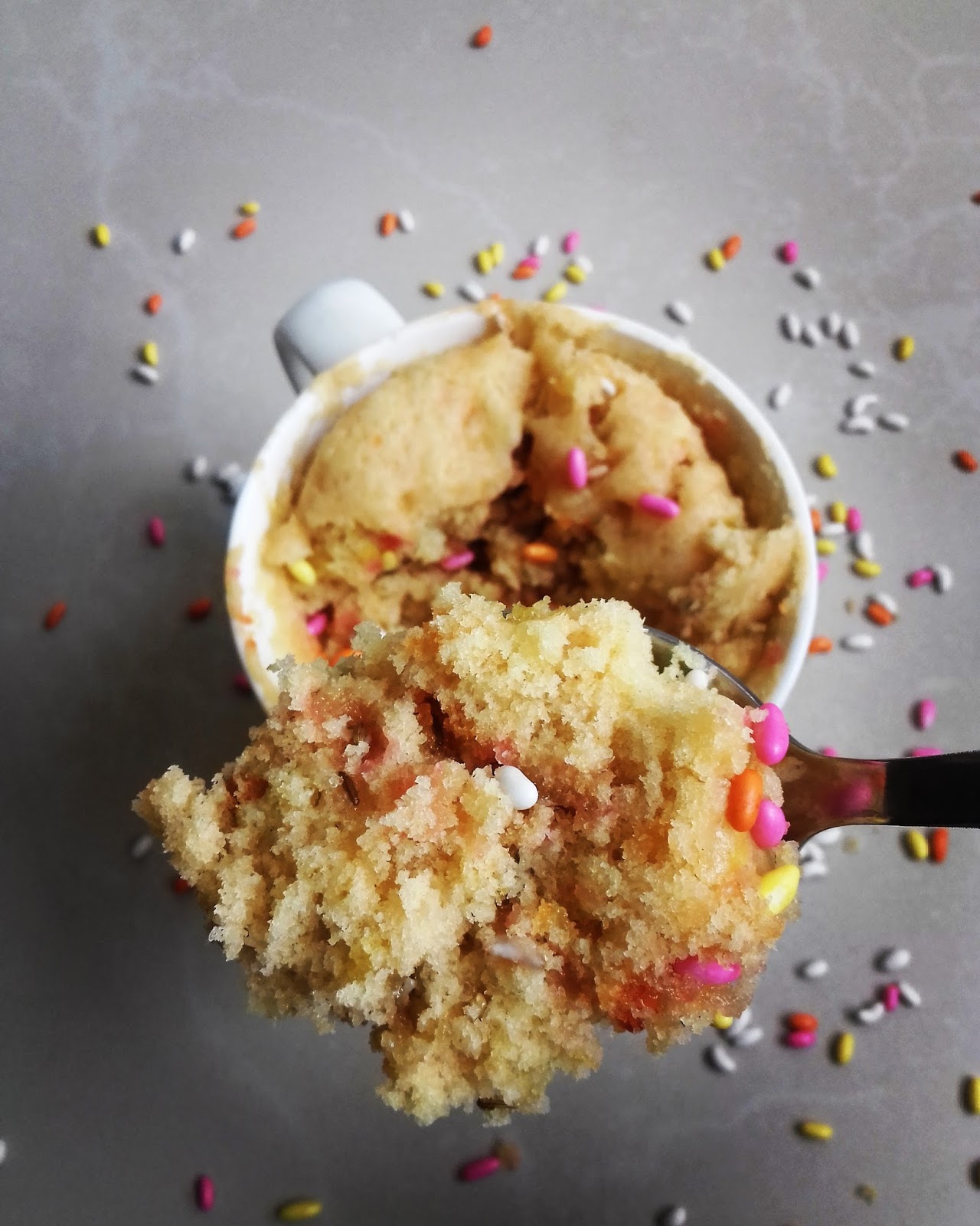 RAINBOW SPRINKLES MUG CAKE / Nairobi Kitchen