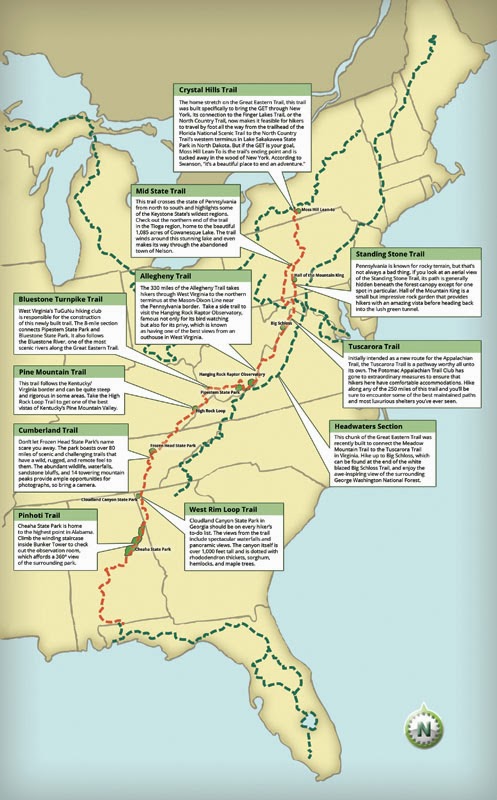 Latest Map The Great Eastern Trail - Great Eastern Trail Map WEB