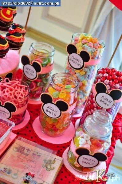Party Hat: Candy Buffet Table: Mickey Mouse