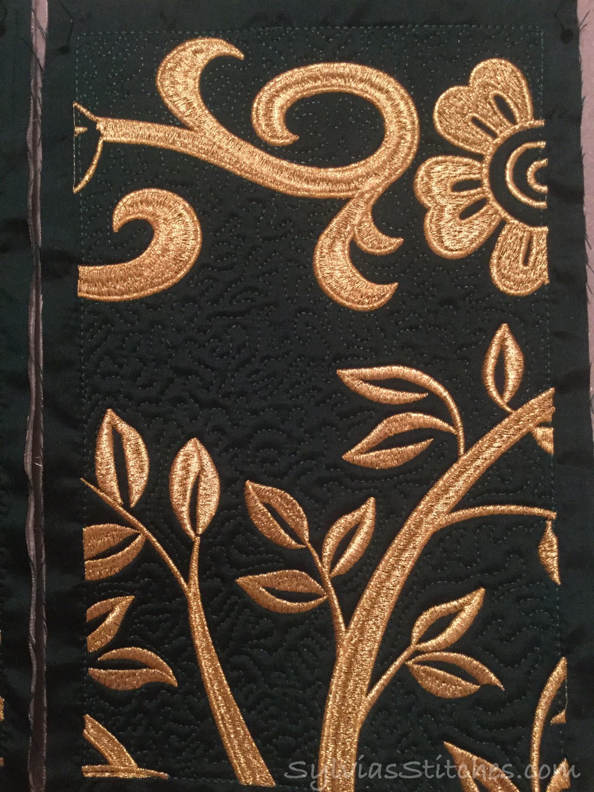 Golden Tapestry Work in Progress Sylvia's Stitches