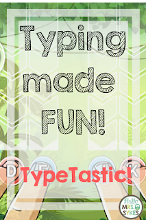 Learn to type the fun way with TypeTastic! for grades K-5! A blog post from #HelloMrsSykes and #TypeTastic