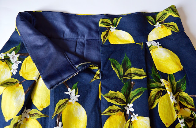 Handmade Jane: Lemon print skirt
