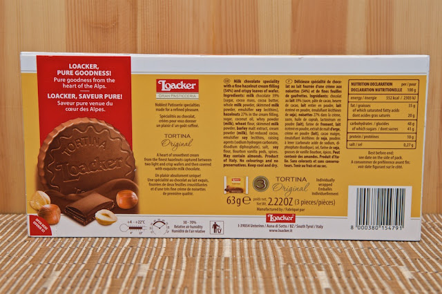 Tortina Original Loacker - waffer - italy - dessert - milk chocolate - hazelnut - chocolat au lait - gaufrette