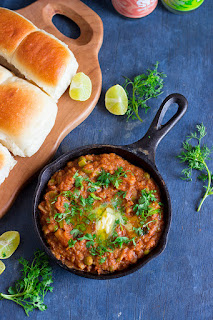 jain pav bhaji made without onion, garlic and potatoes