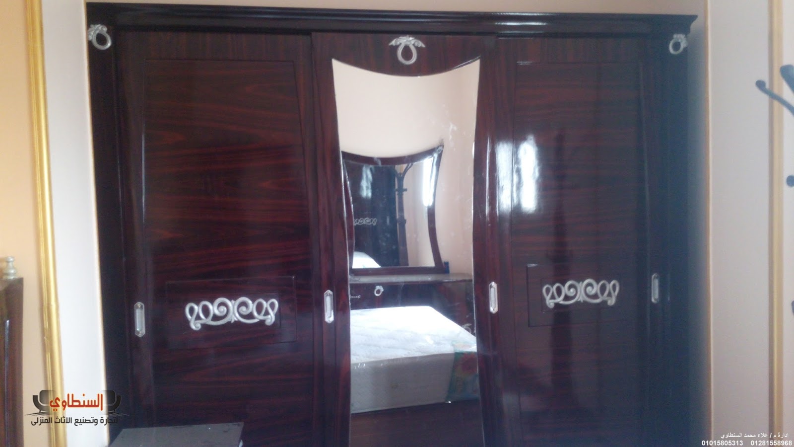 غرفة نوم مودرن كامله قشره( بني) 1 السنطاوي لتجارة وتصنيع الاثاث