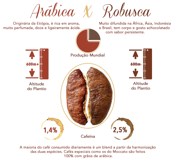 Diferenças entre o Café Arábica e o Café Robusta
