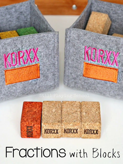 Kids can learn fractions in a hands on way with KORXX building blocks