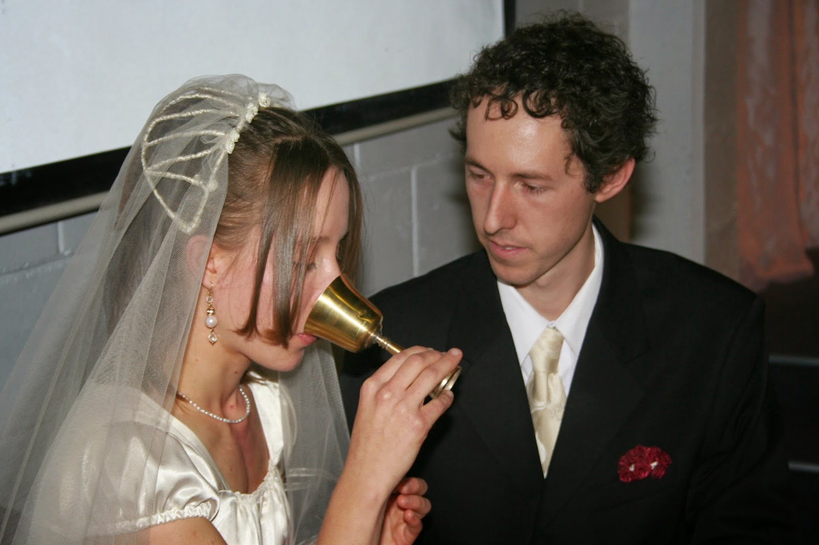 Sharing Communion at our Wedding