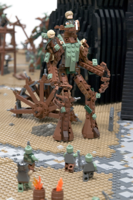 LEGO recreación de la batalla de Isengard