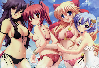 hot anime bikini girls sexy widescreen desktop image