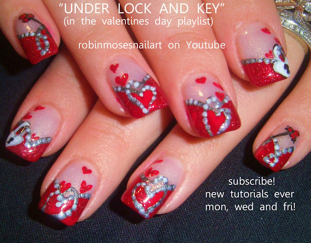 nail art robin moses "valentine