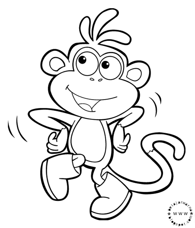 Catatanku Anak Desa Gambar Monyet Untuk Mewarnai