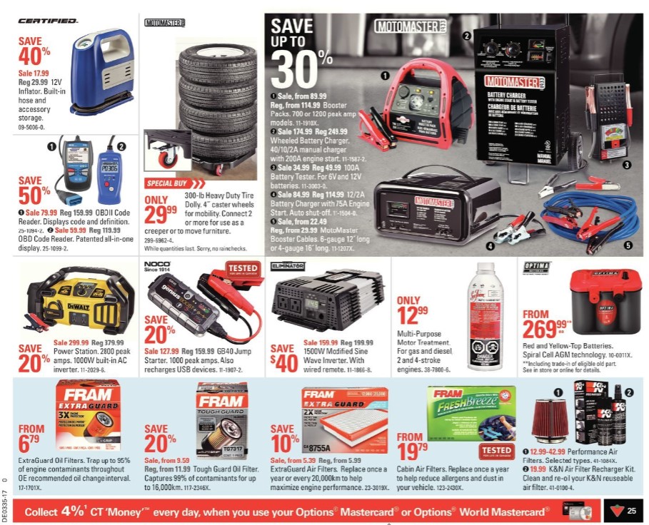 canadian tire tires flyer prices aug 24 31 2017 weekly flyers canadian tire flyer toronto