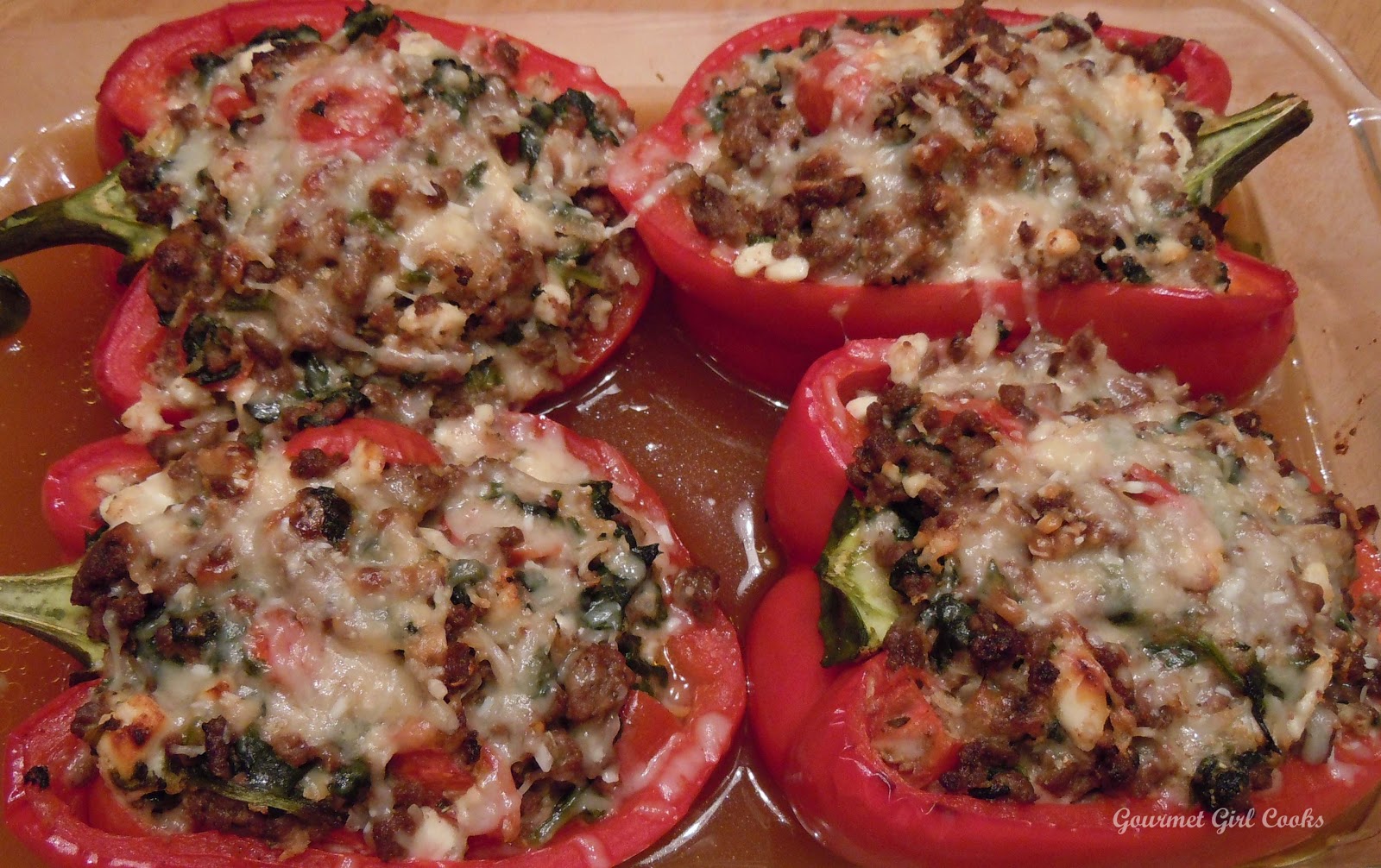 Gourmet Girl Cooks Stuffed Pepper Bake...