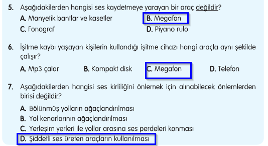 4.Sınıf Sevgi Yayınları Fen Bilimleri Ders Kitabı 115.Sayfa Cevapları