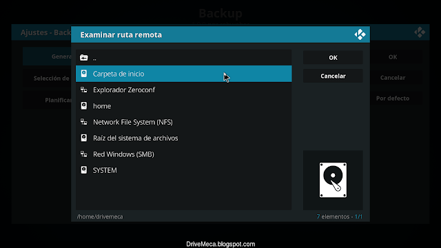 Damos click a Carpeta de inicio para copia local Damos click a Carpeta de inicio para copia local