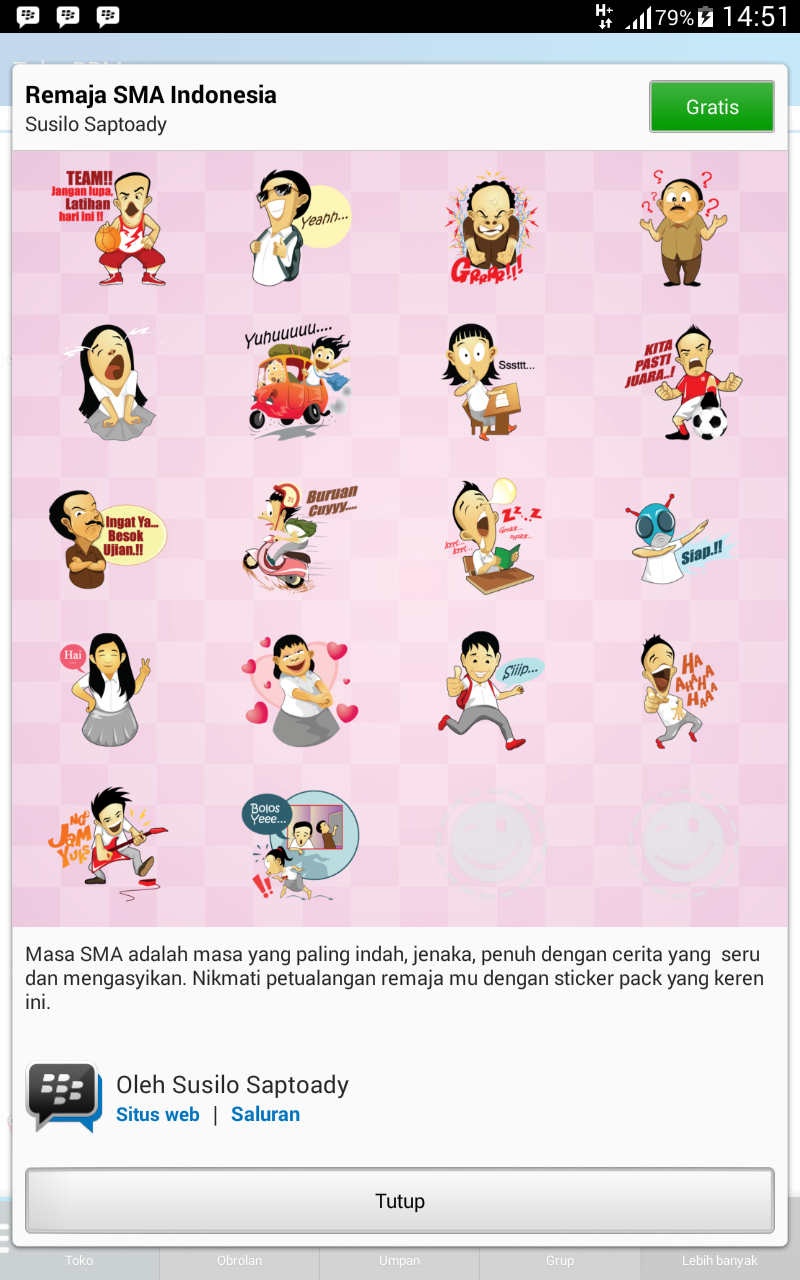 BBM Android Free Sticker APK ~ GETPCGAMESET