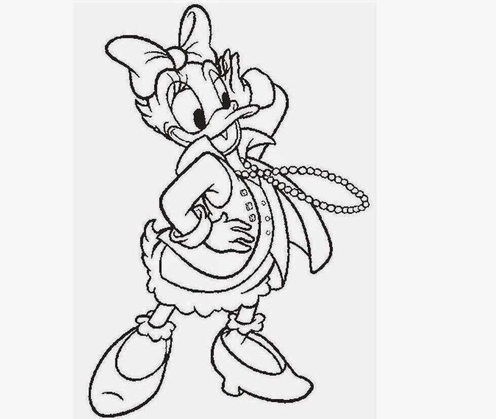 Duck For Kid Coloring Page Free wallpaper