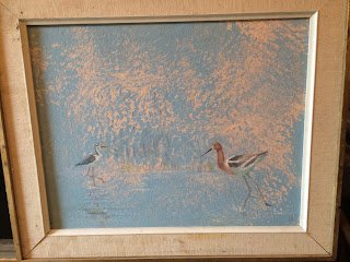 Francis Quirk Painting of Ossabaw Island Birds in original frame Painting of Ossabaw Island Birds by Francis J. Quirk