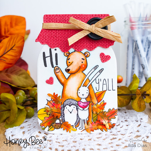 Life Is Sweeter with Y'All In It | Fall Mason Jar Friendship Card by ilovedoingallthingscrafty.com