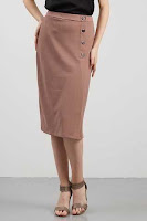 BerryBenka Rok Sidney Pencil Skirt Brown ANDHIMIND