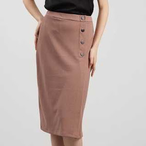 Rok Sidney Pencil Skirt Brown