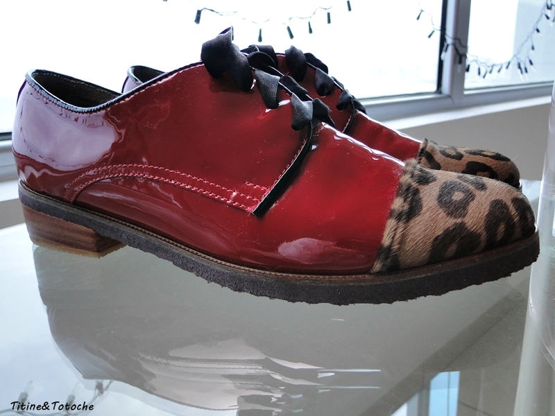 leopard and red shoes