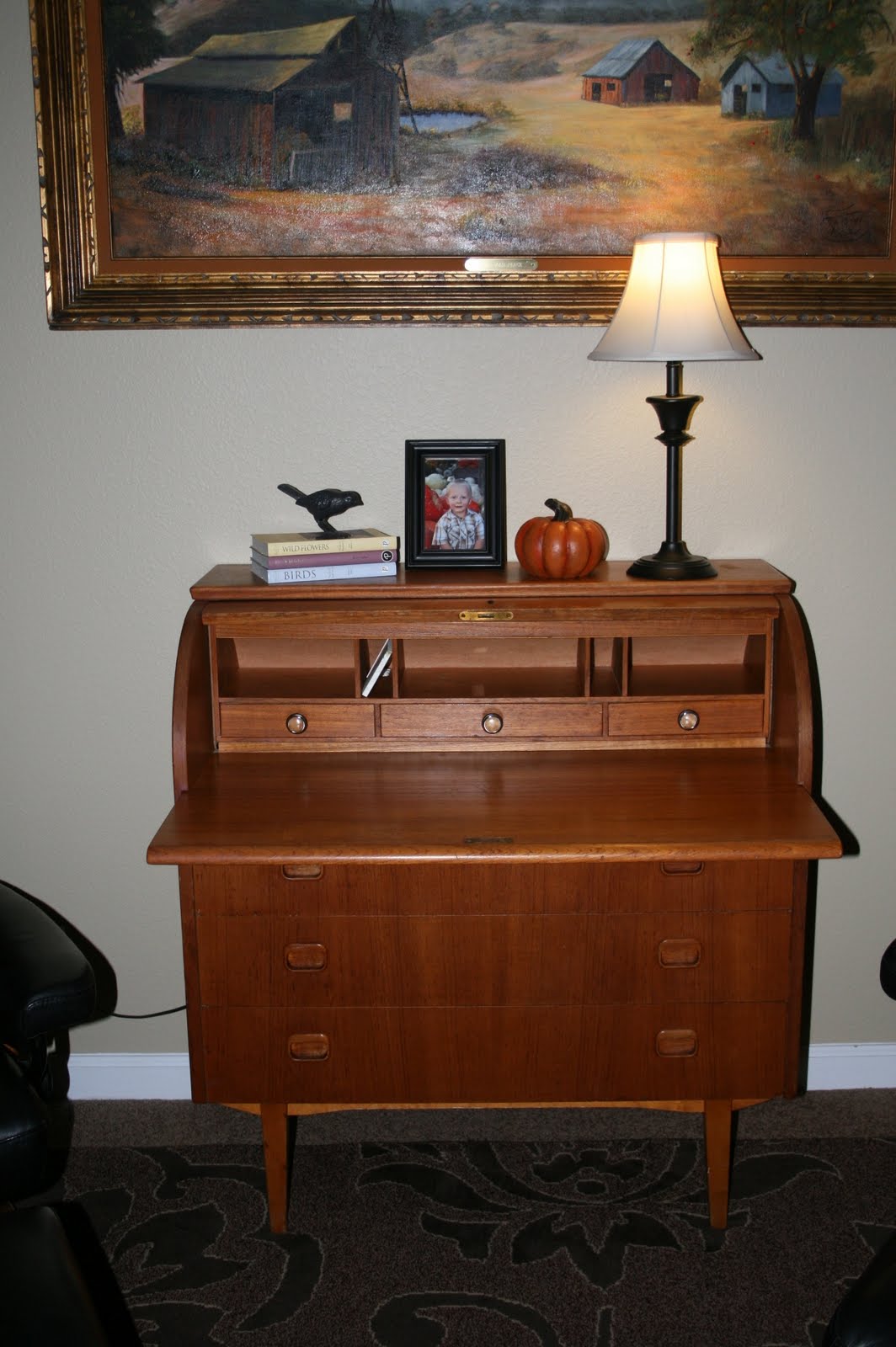 Going Places Today's Craigslist Find Teak Roll Top Desk 45