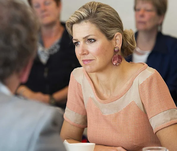 Queen Maxima of The Netherlands as Honorary President of the Platform Ambassadors Music Education made a working visit to the Fontys High School Child and Education in Den Bosch