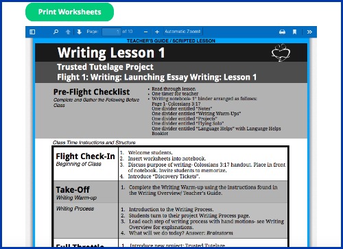 Writing lesson worksheets Writing lesson worksheets
